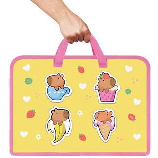 Папка на молнии с ручками 'Капибары' А4, 1 отделение, пластик, Юнландия 4