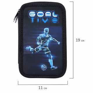 Пенал 'Goal' 3 отделения, 19х11 см, Пифагор артикул 271547 7