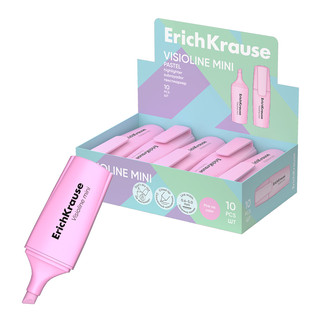 Текстмаркер ErichKrause Visioline Mini Pastel, розовый
