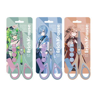 Ножницы ErichKrause Endeavor Manga, 16 см, ассорти. Цена за 1...