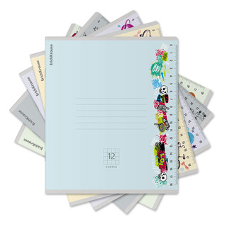 Тетрадь А5, 12 листов, клетка, ErichKrause Ruler Hobby, ассор...