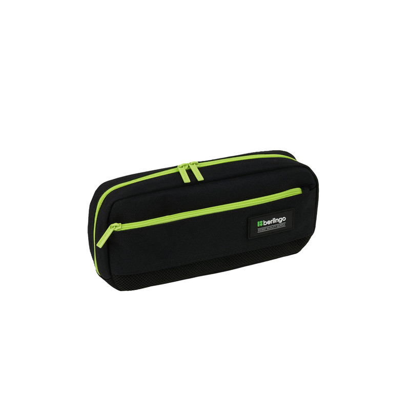 Пенал мягкий Berlingo 'Black and yellow' 2 отделения