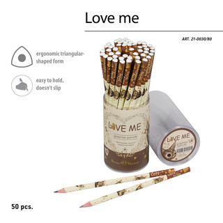 Карандаш чернографитовый, НВ, грифель 2 мм, Love me 'Котики приносят счастье' 4