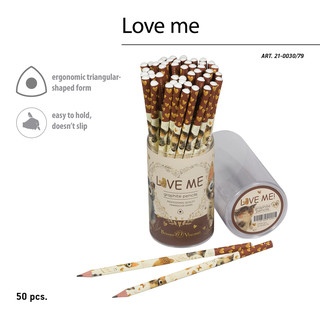 Карандаш чернографитовый, НВ, грифель 2 мм, Love me 'Котики.Счастье' 4