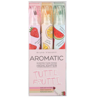 Набор текстовыделителей 3 цвета, 1-5 мм, двусторонний, BV 'Tu...