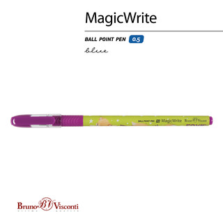 Ручка шариковая BV MagicWrite 'Лиса с зайчиком' 0.5 мм, синий 2