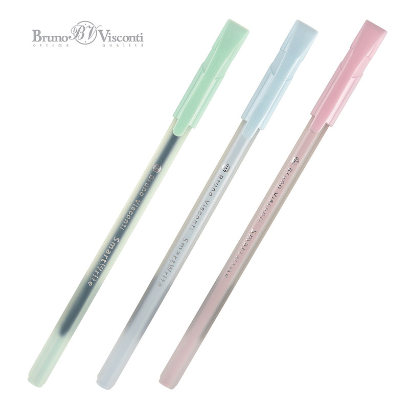 Ручка шариковая BV UniWrite 'SmartWrite Zefir' 0.5 мм, синий, корпус ассорти. Цена за 1 шт.