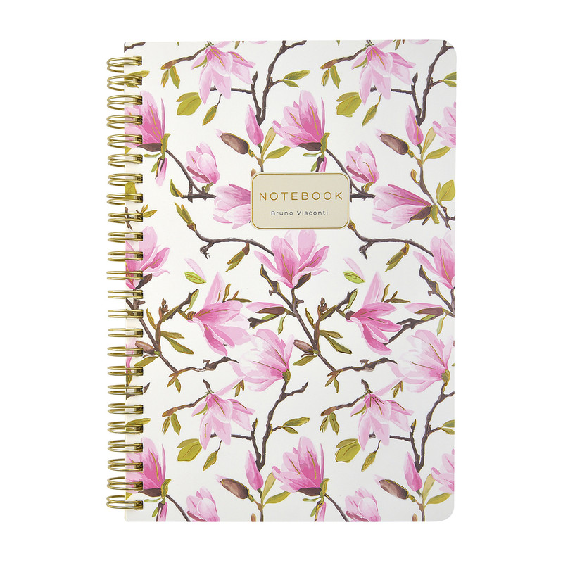 Тетрадь А5, 60 листов, на пружине, 'Цветы. Фантазия', BV