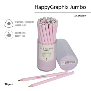 Карандаш чернографитовый, 4В супер мягкий, BV HappyGraphix 'Зефирный сиреневый'  2