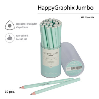Карандаш чернографитовый, 4В супер мягкий, BV HappyGraphix 'Зефирный мятный' 2