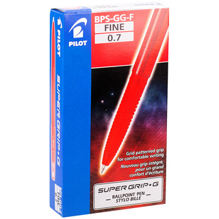 Ручка шариковая Pilot 'Super Grip G' 0.7 мм, грип, красная 4