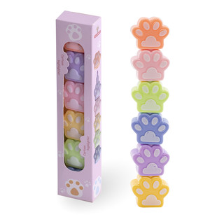 Текстовыделитель сегментный 5 цветов, Alingar 'Лапки' неоновые цвета 1