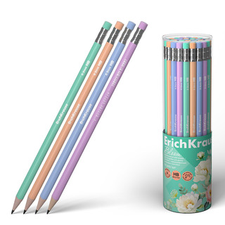 Чернографитный карандаш НВ, ErichKrause Pastel Bloom, с ласти...