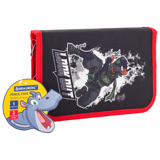 Пенал 'Ninja', 1 отделение, 2 откидные планки, полиэстер, 21х14 см, Brauberg 10