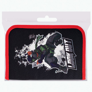 Пенал 'Ninja', 1 отделение, 2 откидные планки, полиэстер, 21х14 см, Brauberg 12