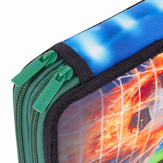 Пенал 2 отделения, 'Fire football', полиэстер, 21х14 см, Brauberg 8