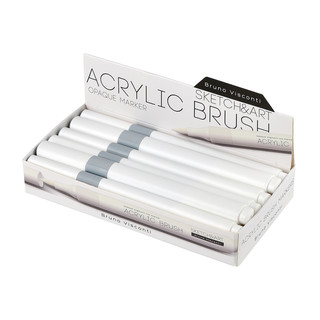 Маркер-кисть акриловый 'Scketch&Art' серебряный 5