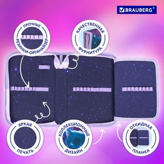 Пенал 'Anime cat' 1 отделение, 1 откидная планка, Brauberg 13