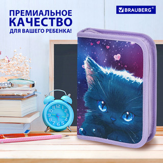 Пенал 'Anime cat' 1 отделение, 1 откидная планка, Brauberg 15