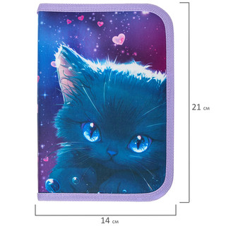 Пенал 'Anime cat' 1 отделение, 1 откидная планка, Brauberg 7