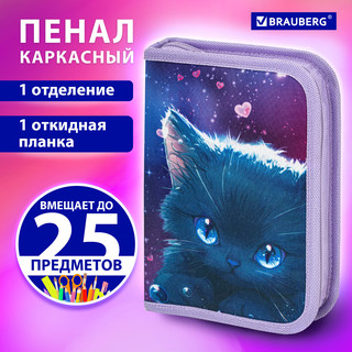 Пенал 'Anime cat' 1 отделение, 1 откидная планка, Brauberg 9
