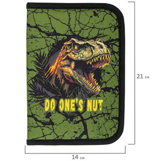 Пенал 'Dino attack' 1 отделение, 1 откидная планка, Brauberg 7