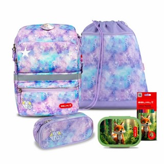 Школьный ранец Belmil ZIPPY 'Diamonds' с наполнением (4 предм...