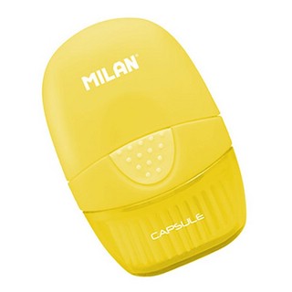 Ластик Milan Capsule в пластиковом чехле с щёткой, артикул 4900116 7