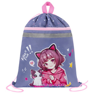 Мешок для обуви Anime friends, 46х36 см, с петлей, светоотраж...