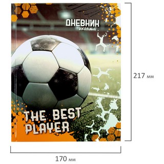 Дневник 1-4 класс 'Футбол' 48 листов, твердый, Юнландия 18