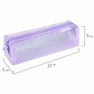 Пенал-тубус, сетка, 22х5х5 см, фиолетовый, Brauberg 5