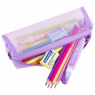 Пенал-тубус, сетка, 22х5х5 см, фиолетовый, Brauberg 4