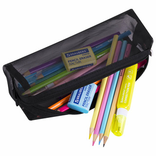 Пенал-тубус, сетка, 22х5х5 см, черный, Brauberg 4