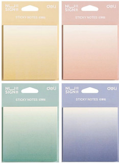 Блок самоклеящийся бумажный Deli Nusign, 60 листов, 74x74 мм,...