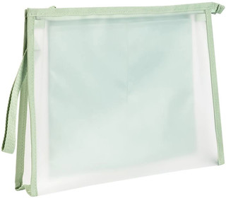 Папка на молнии ZIP Deli, A4, ЭВА, прозрачная, на молнии, зел...