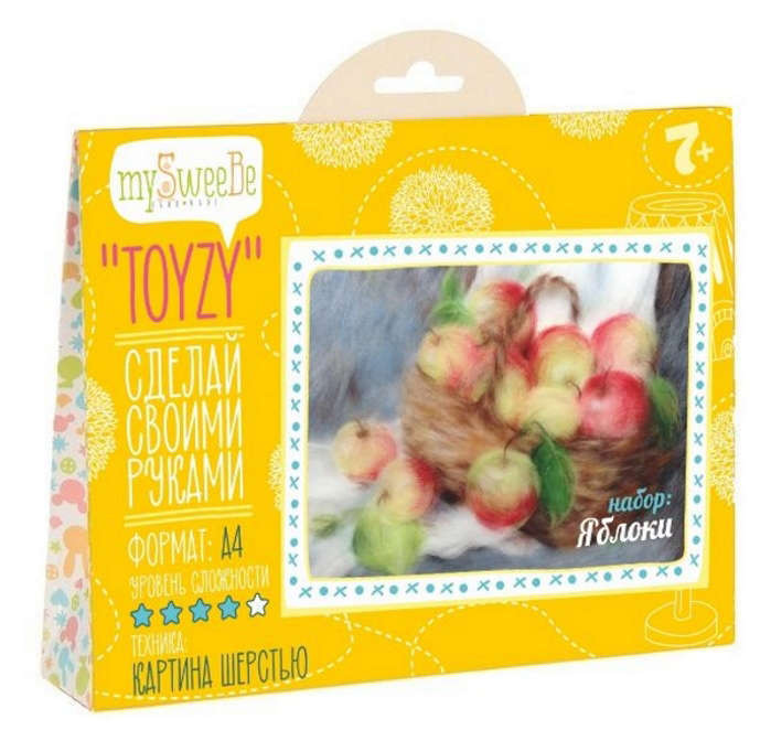 Картина из шерсти Яблоки Toyzy