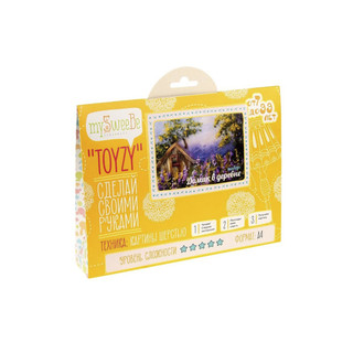 Картина шерстью Toyzy 'Домик в деревне' 20 х 20 см