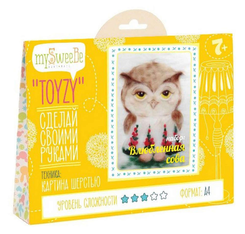 Валяние из шерсти Влюбленная сова Toyzy