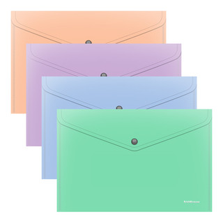 Папка-конверт на кнопке А4, пластик, ErichKrause Matt Pastel ...