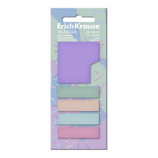 Клейкие закладки бумажные ErichKrause Manga, 4х12х45 мм, 1х45...