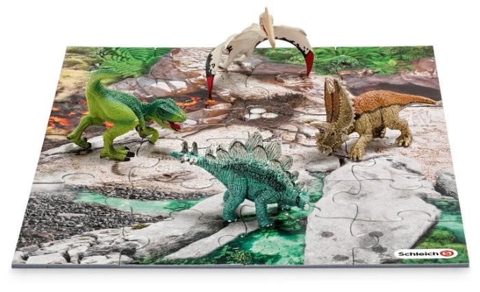 Игровой набор 'Мини-динозавры' и пазл 'Лавовые поля', 42213
