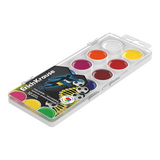 Краски акварельные 12 цветов, ErichKrause Sport DNA, пластиковая коробка 3