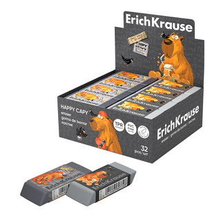 Ластик ErichKrause Happy Capy, ассорти. Цена за 1 шт.