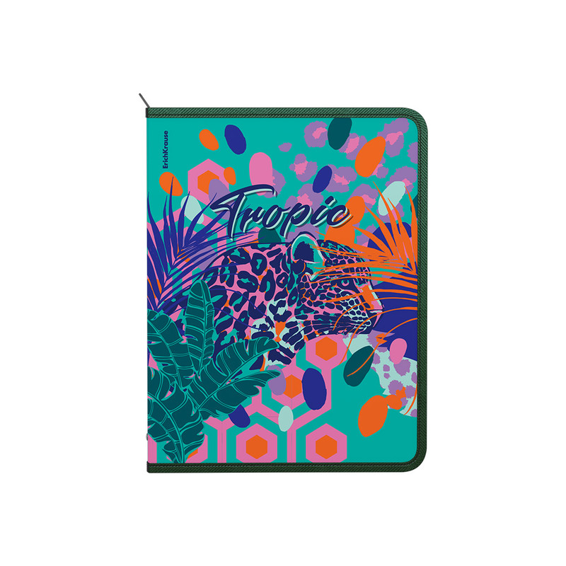 Папка для тетрадей на молнии, А4+, пластик, ErichKrause Tropical