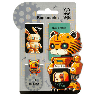 Закладки магнитные для книг, 4шт., MESHU 'Iron friend', матов...