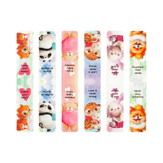 Закладки магнитные для книг, 6шт., MESHU 'Cute animals', глянцевая ламинация 3