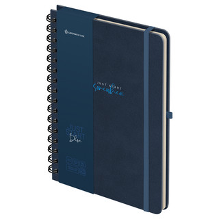 Тетрадь А5, 96 листов, кожзам, на гребне, Greenwich Line Just...