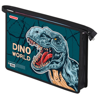 Папка для тетрадей А4, 1 отделение, картон/пластик, на молнии...