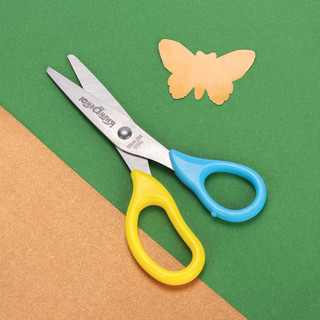 Ножницы 135 мм, с футляром для лезвий, желто-голубые, Юнландия 8