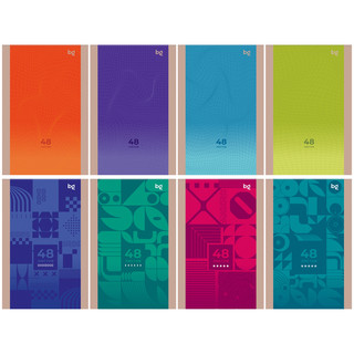 Блокнот А6, 48 листов, на скрепке, BG 'Моноколор', ассорти. Ц...